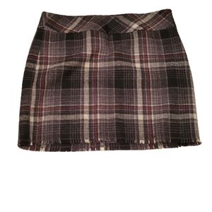 Eddie Bauer gray plaid skirt, size 12